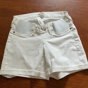 J Crew maternity white jean shorts sz 26